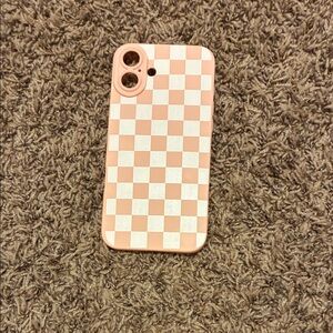 Checkered Pink and White Phone Case